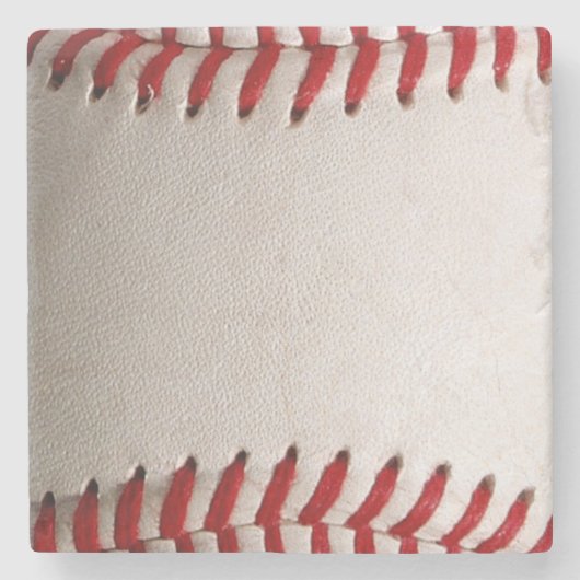 Honkbal en Softbal Rode Steek Stenen Onderzetter (Voorkant)