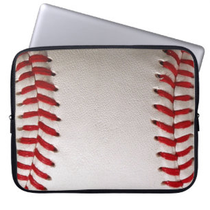 Honkbal en Softbal Rood Steken Laptop Sleeve