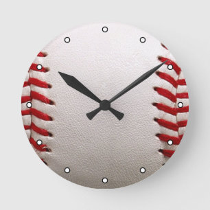 Honkbal en Softbal Rood Stiksel Ronde Klok