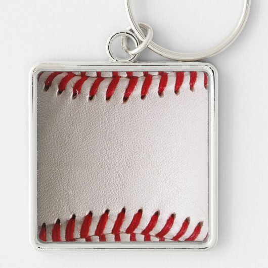 Honkbal en Softbal Rood Stiksel Sleutelhanger (Voorkant)