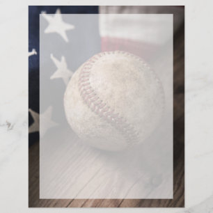 honkbal en vlag flyer