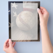 honkbal en vlag flyer (Hand)