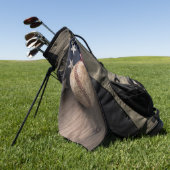  honkbal en vlag golfhanddoek (Groen)