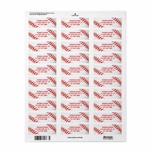 Honkbal Etiket (Full Sheet)