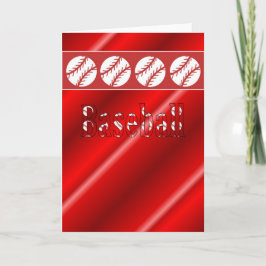 Honkbal Fan Kaart Rood en Wit