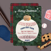Honkbal Fan Ornament Gepersonaliseerde Kerst Kaart