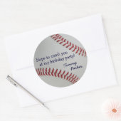 Honkbal Fan-tastic_Catch je op mijn verjaardagsfee Ronde Sticker (Envelop)