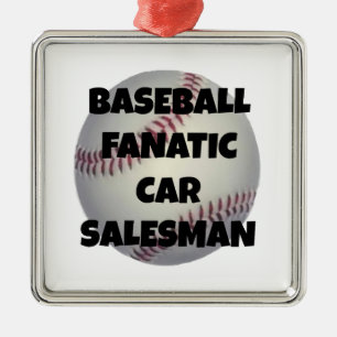 Honkbal Fanatic Car Salesman Metalen Ornament