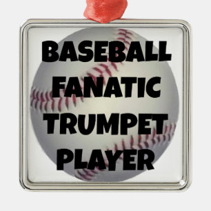 Honkbal Fanatische Trompet Speler Metalen Ornament