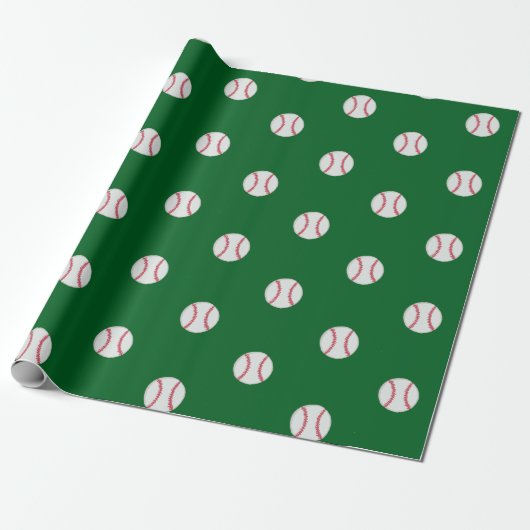 Honkbal Fans Wrapping Paper Cadeaupapier (Uitgerold)