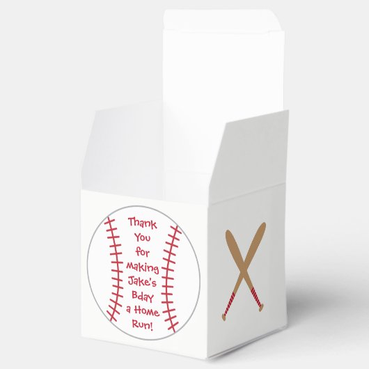 Honkbal Favor Box- Home Run Verjaardag Bedankdoosjes (Geopend)