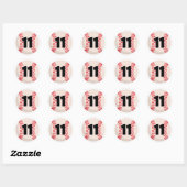 Honkbal favoriet nummer #11 ronde sticker (Vel)