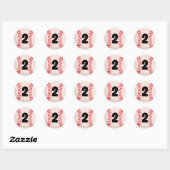 Honkbal Favoriet Nummer #2 Ronde Sticker (Vel)