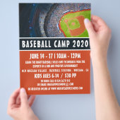 Honkbal Field, Baseball Camp Advertising Flyer (Hand)