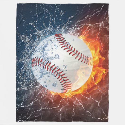 honkbal fleece deken (Voorkant)