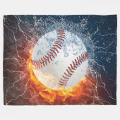 honkbal fleece deken (Voorkant (Horizontaal))