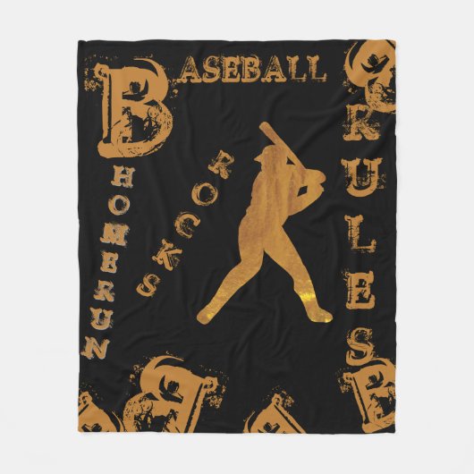 Honkbal Fleece Deken (Voorkant)