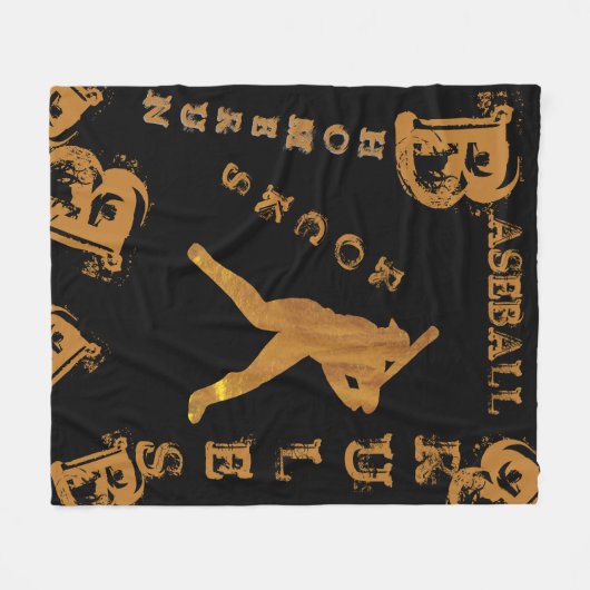 Honkbal Fleece Deken (Voorkant (Horizontaal))