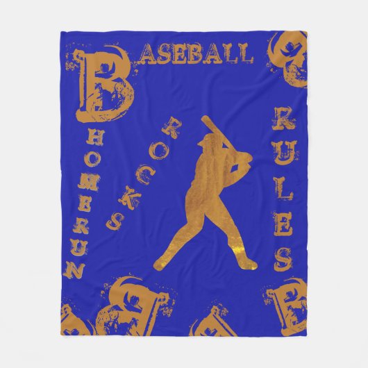 Honkbal Fleece Deken (Voorkant)