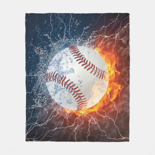 honkbal fleece deken (Voorkant)