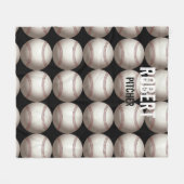 Honkbal fleece deken speler atleet fan deken (Voorkant (Horizontaal))