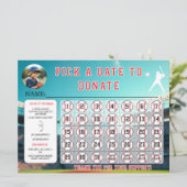 Honkbal Fondsenwerving Kalender Sjabloon Kaart (Staand voorkant)