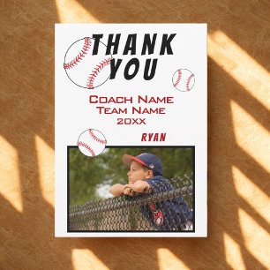 Honkbal Foto Bedankt Coach Kaart