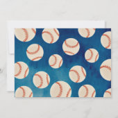 Honkbal Foto Eerste Verjaardag Uitnodigingen (Achterkant)