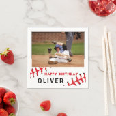 Honkbal Foto Happy Birthday Party Servet (Insitu)