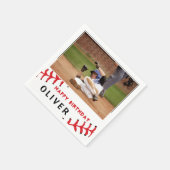 Honkbal Foto Happy Birthday Party Servet (Hoek)