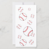 Honkbal Foto Kinderen Verjaardag Bedankkaart (Achterkant)