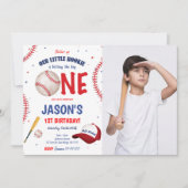 Honkbal Foto Uitnodiging (Voorkant)