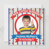 Honkbal Foto Verjaardag Party Uitnodiging (Achterkant)