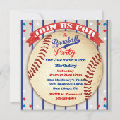 Honkbal Foto Verjaardag Party Uitnodiging (Voorkant)