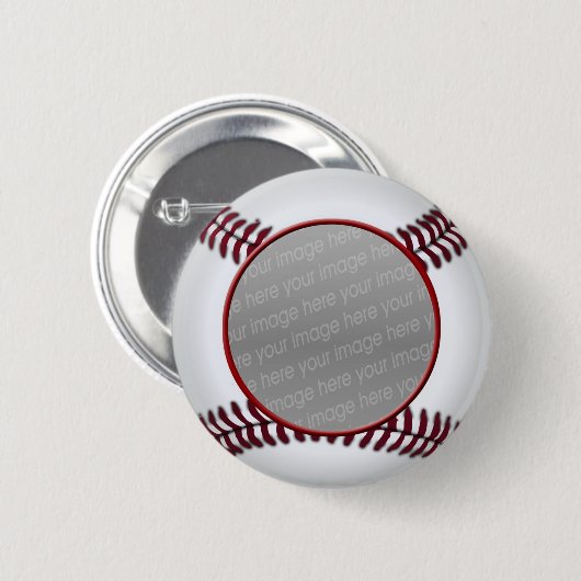 Honkbal Fotopin Ronde Button 5,7 Cm (Voorkant /achterkant)