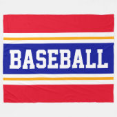HONKBAL Fun Helder Rood Wit Royal Blue Stripes Fleece Deken (Voorkant (Horizontaal))