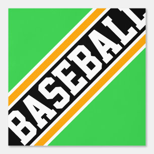 HONKBAL Geblokt Helder Groen Oranje Zwart Strepen Behang