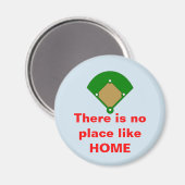 Honkbal geen plek zoals thuismagneet magneet (Voorkant / Achterkant)