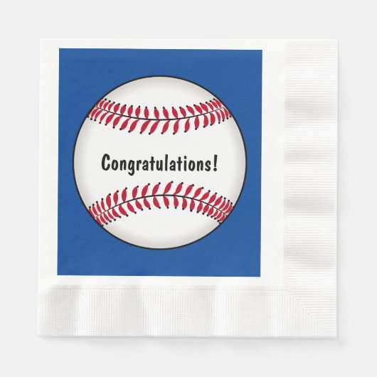 Honkbal gefeliciteerd servet (Voorkant)