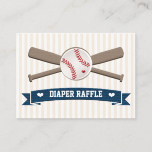 Honkbal gekruiste vleermuizen luier Raffle Kaarten