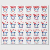 Honkbal gepersonaliseerd cadeau cadeaupapier (Vlak)