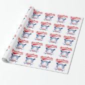 Honkbal gepersonaliseerd cadeau cadeaupapier (Uitgerold)