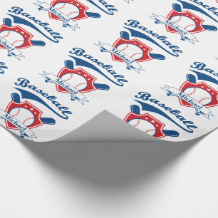 Honkbal gepersonaliseerd cadeau cadeaupapier