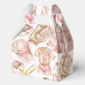 Honkbal Gepersonaliseerd Meisje Verjaardag Bedankdoosjes (Achterkant)