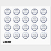  honkbal, gepersonaliseerde bal ronde sticker (Vel)
