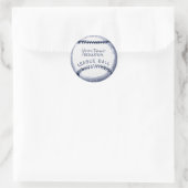  honkbal, gepersonaliseerde bal ronde sticker (Tas)