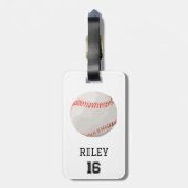 Honkbal Gepersonaliseerde Custom Team Bag Label Gi Bagagelabel (Achterkant verticaal)