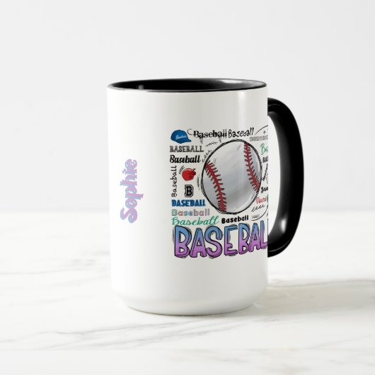 Honkbal Gepersonaliseerde Mok (Voorkant rechts)