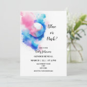 Honkbal geslacht onthullen uitnodiging (Staand voorkant)