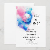 Honkbal geslacht onthullen uitnodiging (Voorkant / Achterkant)